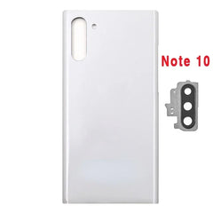 غطاء خلفي للبطارية لهاتف Samsung Galaxy Note10 Note 10 Plus N970F N975F ولوحة زجاجية ثلاثية الأبعاد وغطاء خلفي وغطاء عدسة الكاميرا بديل