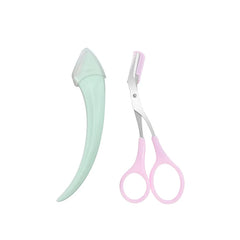 Karsyngirl 1/2/3Pcs Eyebrow Trimming Knife Eyebrow Face Razor For Women Eyebrow Scissors With Comb Brow Trimmer Scraper