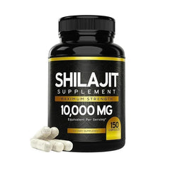 10000mg Himalayan Pure Shilajit 150 Capsules - With Fulvic Acid &85+ Trace Minerals Complex For Energy Promoting Hormone Balance