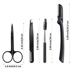 2-17 PCS Eyebrow Trimmer Set Eyebrow Razor Scraping Eyebrow Comb Razor Eyebrow Clip Scissors Tweezers Makeup Tools Sets