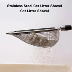 Stainless Steel Cat Litter Scoop – Durable, Easy Clean, Ergonomic Handle, Rust-Resistant, Ideal for Quick Waste Removal