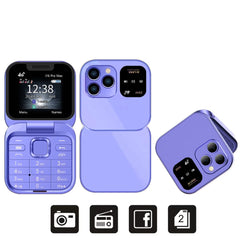 هاتف محمول جديد SERVO i16 Pro Max صغير الحجم قابل للطي، شبكة 4G، شريحتي اتصال، وضع الاستعداد، تسجيل المكالمات، اتصال سريع، FM، هاتف محمول صغير قابل للطي مقاس 1.77 بوصة