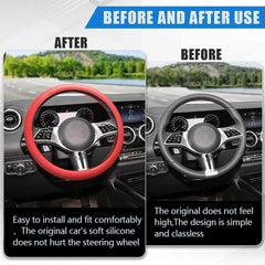 Car Steering Wheel Cover Protective Cover Soft And Odorless Silicone Texture Steering Wheel Cover Car Steering Wheel Protection