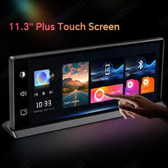 K2 Pro 11.3 بوصة سيارة DVR 4K كاميرا لاسلكية Carplay أندرويد أوتو شاشة Ai كاميرا لوحة القيادة مزدوجة العدسة مسجل فيديو نظام تحديد المواقع والملاحة لوحة القيادة