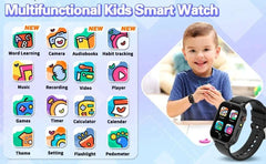 2024 New Kids Game Smart Watch Boys Girls Games Music Play Pedometer Time Display Video & Audio Recording Birthday Gift box NEW