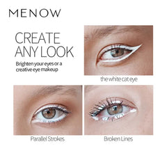 12pcs White Eyeliner Makeup Smooth Easy To Wear Eyes Brightener Highlighter Waterproof Long Lasting Eyes Liner Pencils Makeup