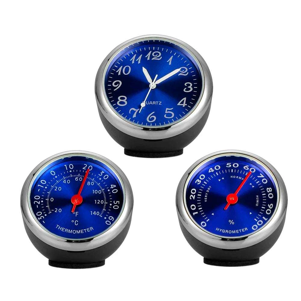 Car Ornament Automotive Clock Auto Watch Thermometer Hygrometer Home Automobiles Interior Decoration Clock In Car Accessories