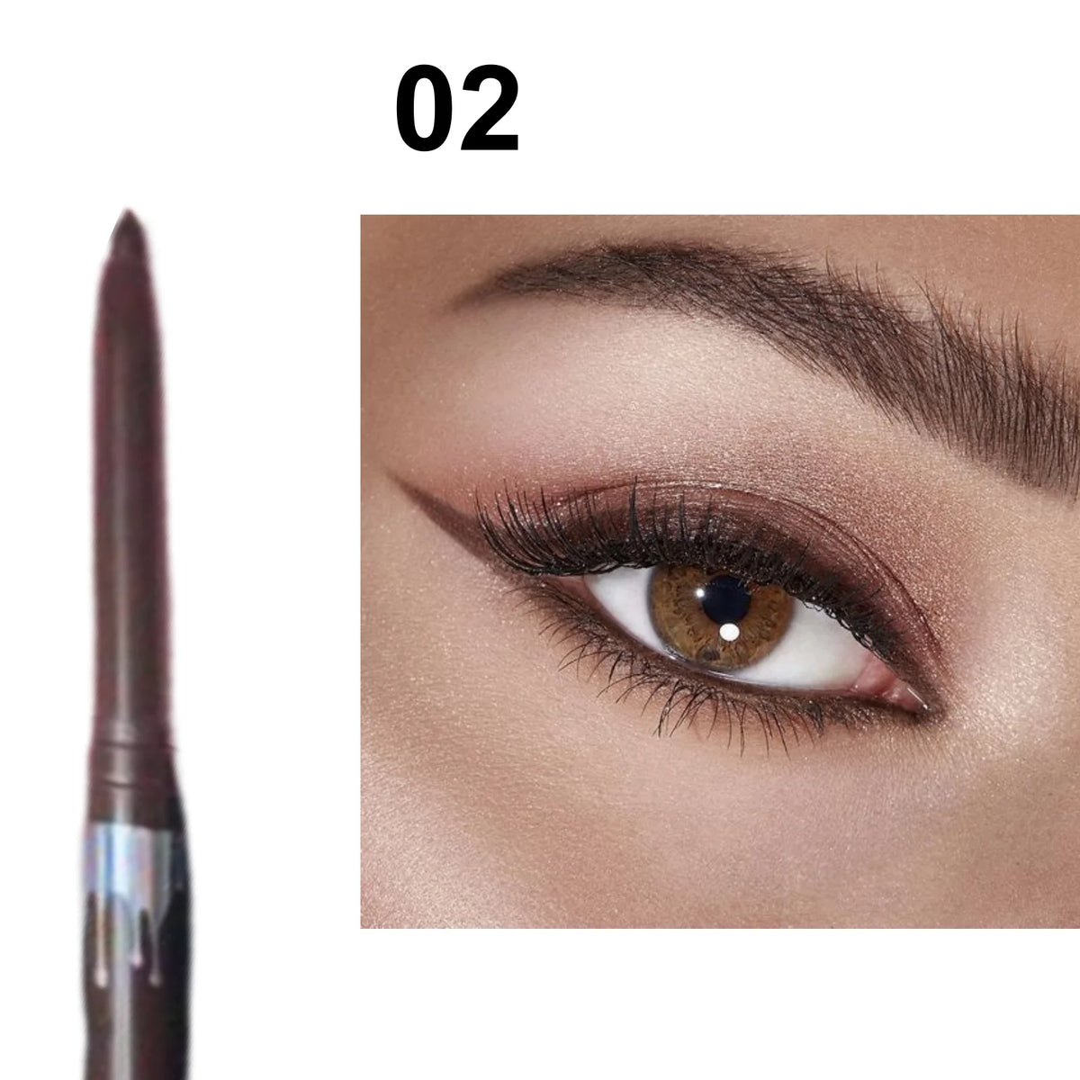 Smooth Eyeliner Gel Pencil Waterproof Long-lasting Ultra-fine Natural Soft Non-Smudge Black Brown Eyeliner Pen Makeup for Eyes