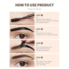 1PC Lazy Makeup Eyebrow Enhancers Liquid Gel Long Lasting Waterproof Film Forming Tear Off Brow Tattoo Tint For Eyebrow Makeup