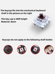 1Pcs High Quality Epoxy DIY Translucent Leaves Dry Flowers Paper Cross Axis Mechanical Keyboard Keycap Universal Accessories