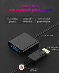 DisplayPort Display Port DP to VGA Adapter Cable For Projector DTV TV HDVD Laptop DP Male to VGA Female Converter Adapter Cable