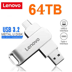 Lenovo Type C USB Flash Drives 2TB Pendrive USB 3.0 Interface Pen Drive OTC Large Capacity 16TB U Disk Memory Stick For Phone PC