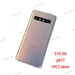 S10 5G Glass For Samsung S10 5G G977 G977U G977F Battery Back Cover Rear Door Lid Panel Shell Housing Case Camera Lens Replace