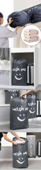 Smile Nylon Laundry Bag Travel Storage Pouch Machine Washable Dirty Clothes Storage Wash Drawstring Bag Large Capacity