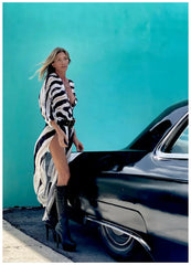 BIKINI Women Beach Dress Cover-Ups Long Stylish Tie Dye Open Front Beach Outfits Bathing Suit