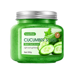 350g Cucumber Exfoliating and Purifying Scrub, Contains Cucumber Ingredients, Moisturizing Shower and Bath Gel, Suitable for Smooth Light Beige Skin, Hypoallergenic Formula, Family Size 350g/12.35 Oz, Suitable for All Light B