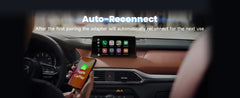 محول 2 في 1 سلكي إلى لاسلكي CarPlay ومحول لاسلكي Android Auto، التوصيل والتشغيل