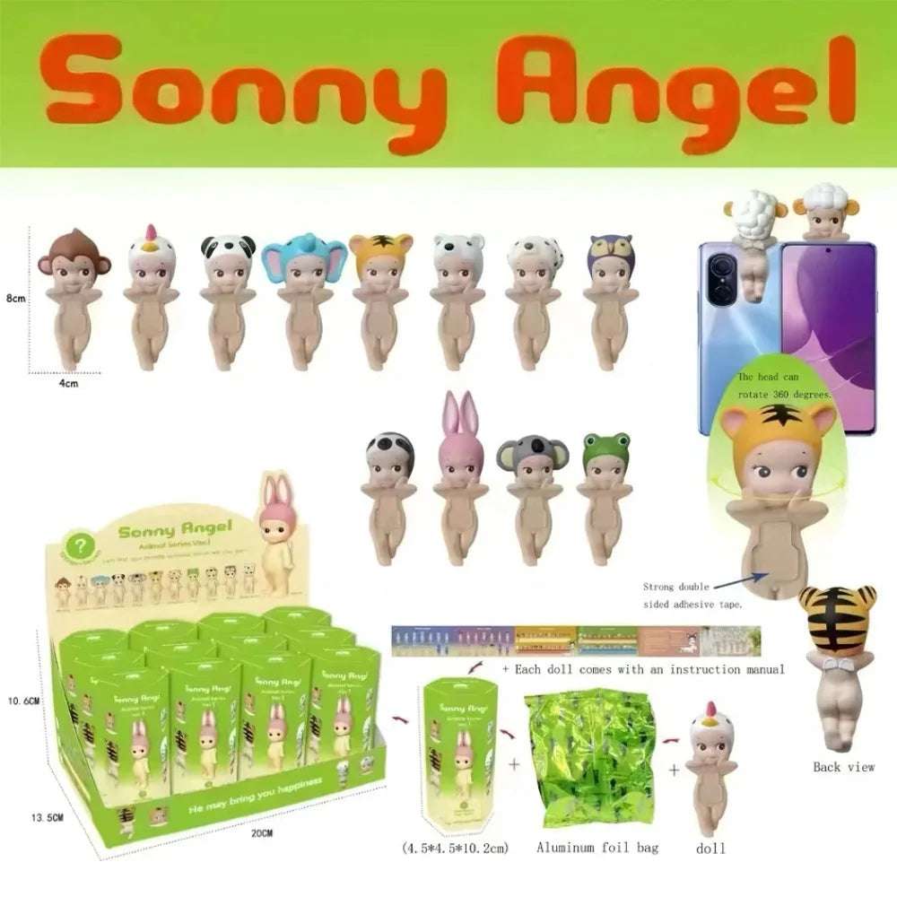 Angel Hippers Animal Blind Box Series Trendy Car Mobile Phone Ornaments Dumplings ChildrenS  Surprise Blind Box Toy Accessories