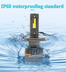 2pcs 80W Tri-Color LED Headlights with Remote, Dual Projector Lens & Cooling Fan Cars Accessories