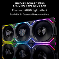 مروحة Jungle Leopard Interstellar V2RS 120 مم ARGB Modular Wireless Splicing Infinite Mirror Ventilador