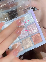 Christmas Snowflake 9-Color Eyeshadow Palette - Fine, Easy-To-Apply Powder With Sparkling Chameleon & Pearlescent Shades In Cora