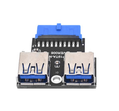 TISHRIC 19Pin To Type-C USB3.0 Converter Internal Header to USB 3.1/3.2 Type C Adapter  for PC Motherboard Connector Riser