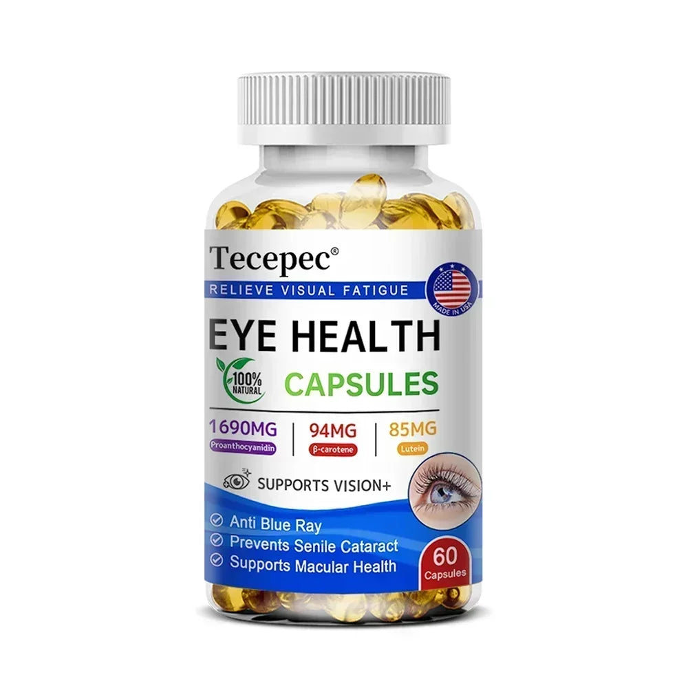 Lutein +Proanthocyanidin - Super Vision Support Supplement, Supports Eye Health, 120 Softgels