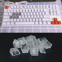10Pcs Transparent ABS Keycaps Mechanical Keyboard Matte Backlit for Key caps For Cherry Gateron Kailh