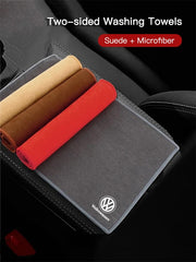 Car Microfiber Cleaning Towel Wipe Drying Cloth Clean Tools For VW GTI Polo Golf Passat Tiguan Arteon Touareg Taigo Caddy Jetta