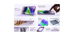 هاتف OUKITEL P1 الذكي فائق النحافة - Android 14 Helio G99 شاشة AMOLED مقاس 6.7 بوصة وتردد 120 هرتز وذاكرة وصول عشوائي (RAM) سعة 8 جيجابايت وذاكرة قراءة فقط (ROM) سعة 256 جيجابايت وكاميرا بدقة 50 ميجابكسل وبطارية 5150 مللي أمبير في الساعة وتقنية NFC