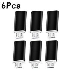 6-1Pcs Type C Female To Micro Male USB Android Adapters USB-C Charger Converter Connector for Samsung Xiaomi Huawei Smart Phone