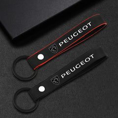 Car Key ring Key Fobs Suede Rope for Peugeot 206 307 308 3008 207 208 407 508 2008 5008 Car Key Chain car styling Accessories