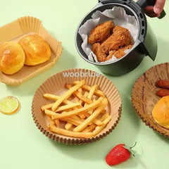 50/100pcs Air Fryer Disposable Liners, Non-Stick Airfryer Baking Papers, Non-stick Parchment Paper for Baking Roasting Microwave