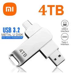 محرك أقراص فلاش USB 3.2 من شاومي بسعة 16 تيرابايت، بطاقة ذاكرة معدنية عالية السرعة، محرك أقراص فلاش، محرك أقراص فلاش، عصا مقاومة للماء