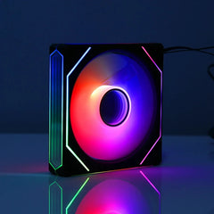 Jungle Leopard Prism 6 Pro ARGB PC Case Fan 120mm 3-sided Infinite Mirror 5V 3PIN Motherboard Lighting Sync 4PIN PWM