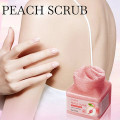 500g Peach Exfoliating Purifying Scrub, Rich in Peach Essence Extract, Glycerin, Peach Scent, Long-Lasting Fragrance, Deep Cleansing, Moisturizing and Smoothing Skin, Rub Skin Physical Exfoliation, Suitable for All Skin Types