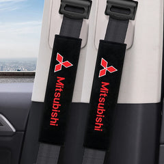 2Pcs/Set Car Styling Seat Belt Pad For Mitsubishi Lancer Asx Outlander Pajero l200 Galant Seat belt Cover Car Accessories