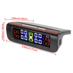 Tire Pressure Monitoring System Temperature Warning New C External Battery Version Sensors Solar TPMS Car Tyre Pressure Monitor