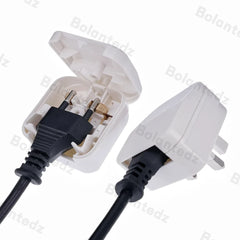 European EU To UK Travel Power Adapter With 5A Fuse UK British Electrical Plug Adapter Outlet AC Charger Power Cord Socket