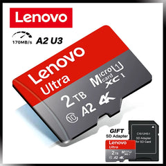 2025 NEW Lenovo 2TB High Speed Memory Card Class 10 Micro TF SD Card 1TB Up To 100MB/S Mini SD Card 128GB For Nintendo Switch