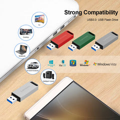 محرك أقراص فلاش USB من لينوفو بسعة 64 تيرابايت، USB3.2، نقل فائق السرعة، محرك أقراص محمول بسعة 16 تيرابايت، محرك أقراص فلاش USB مقاوم للماء