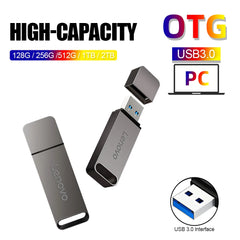 محركات أقراص فلاش USB من لينوفو بسعة 16 تيرابايت، محرك أقراص USB 3.0 معدني، محرك أقراص USB 8 تيرابايت OTG عالي السرعة، ذاكرة USB محمولة بسعة 4 تيرابايت و2 تيرابايت لأجهزة الكمبيوتر المحمولة