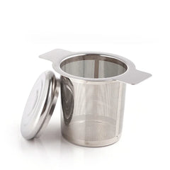 Stainless Steel Tea Infuser with Leak Proof Lid - Fine Mesh Filter for Loose Tea, Coffee & Herbs Safe for Home