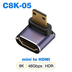 محول كابل HDMI 2.1 من UGOURD، محول من mini micro hdmi إلى HDMI 2.1 بسرعة 48 جيجابت في الثانية، 8K60HZ، 4K120HZ، لأجهزة العرض عالية الدقة، PS4، PS5، الكمبيوتر المحمول، الكمبيوتر الشخصي
