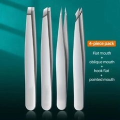 4pcs Set Professional Tweezers Set Perfect For Eyebrow Hair Removal Splinter Very Effortless and Relaxed to Remove