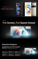 New Original Global Version Nubia Z70 Ultra NX733J Snapdragon 8 Elite 6.85 AMOLED 50MP+50MP+64MP 1.5K HD Display 35mm Lens IP69