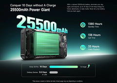 【العرض العالمي الأول】هاتف Ulefone Armor 34 Pro 5G AI المتين، بسعة 25500 مللي أمبير/ساعة، وذاكرة داخلية تصل إلى 32 جيجابايت + 512 جيجابايت، وجهاز عرض مدمج، وتردد 120 هرتز، وشاشة 6.95 بوصة، وتقنية NFC