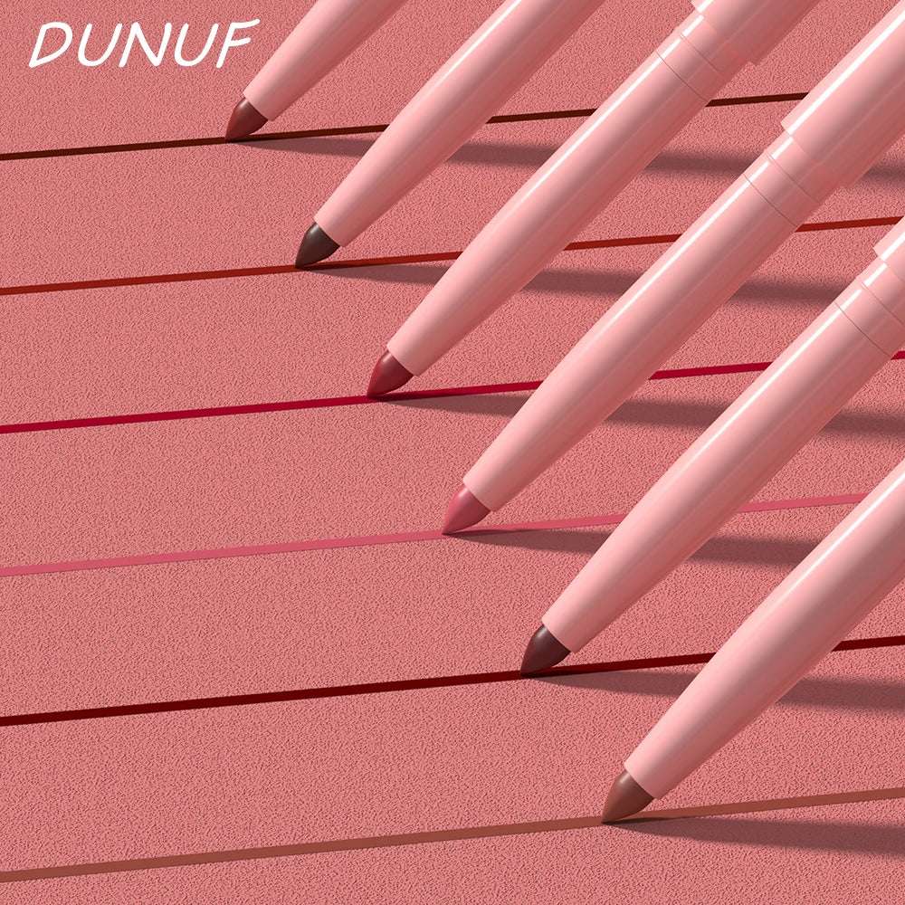 6pcs Lip Liner Pen Set Long-Lasting, Waterproof Sweatproof, Easy Coloring Non-fading Color Rendering Lip Gloss Set Beauty Makeup