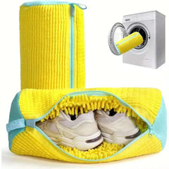2/1PCS Shoe Washing Bag Washing Machine Laundry Bags with Zipper Closure Shoes Cleaning Bags Shoes Laundry Fluffy Fibers Sneaker