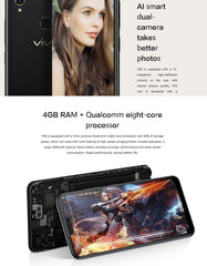 هاتف ذكي VIVO Y85 عالمي يعمل بنظام Android 4G مفتوح 6.26 بوصة 4 جيجابايت 64 جيجابايت كاميرا 13 ميجابكسل جميع الألوان بحالة جيدة هاتف مستعمل
